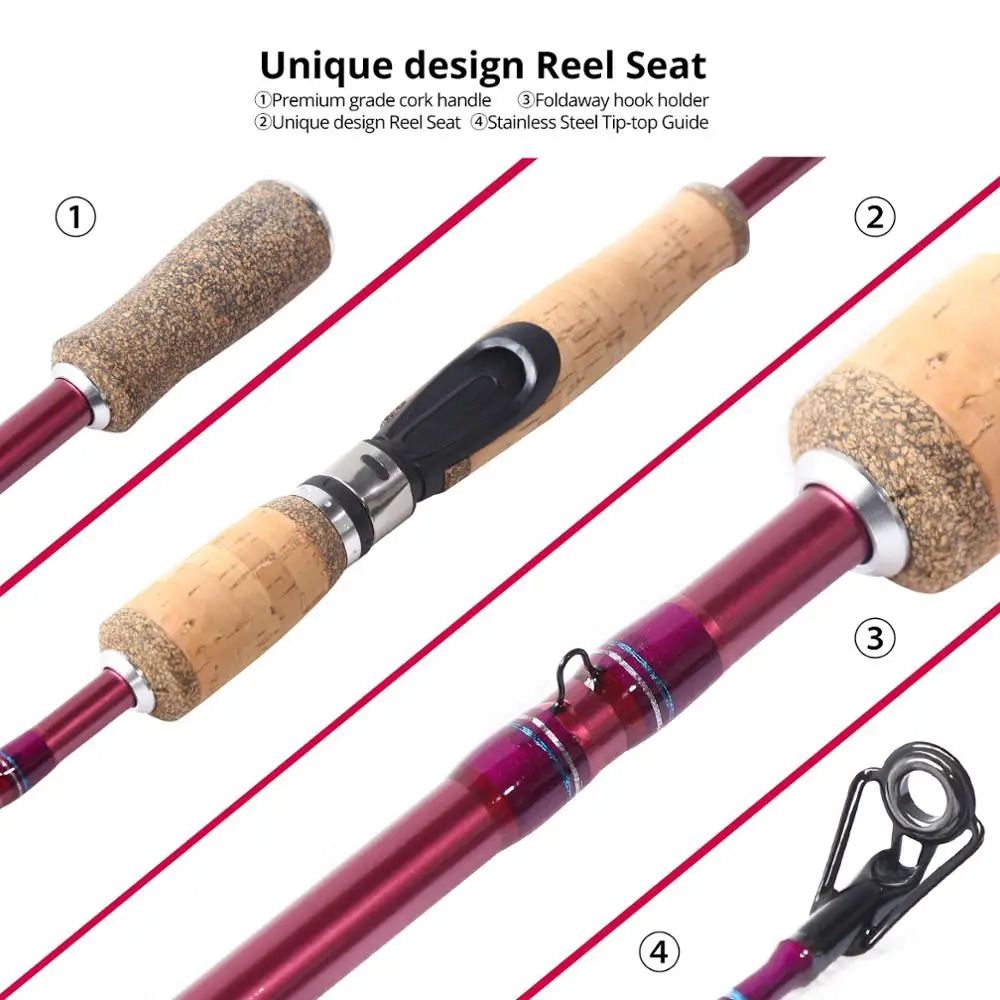 

Fairiland M/MH power spinning fishing rod 1.83/1.98/2.1m Lure rod freshwater deep water fishing pole lure fishing tackle