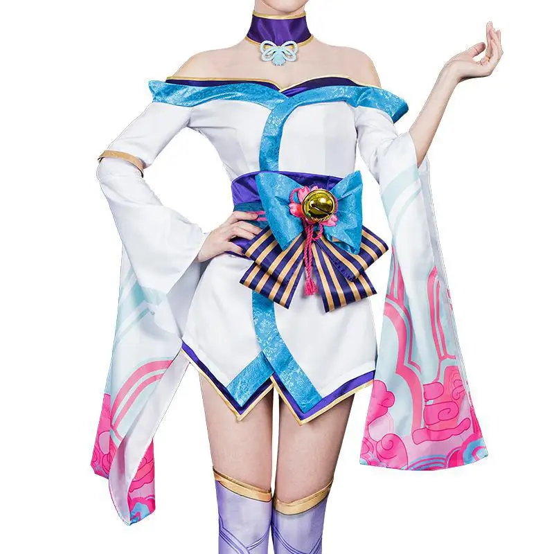 

Костюм для косплея LOL Spirit Blossom, Ahri, костюмы для косплея, одежда для головы