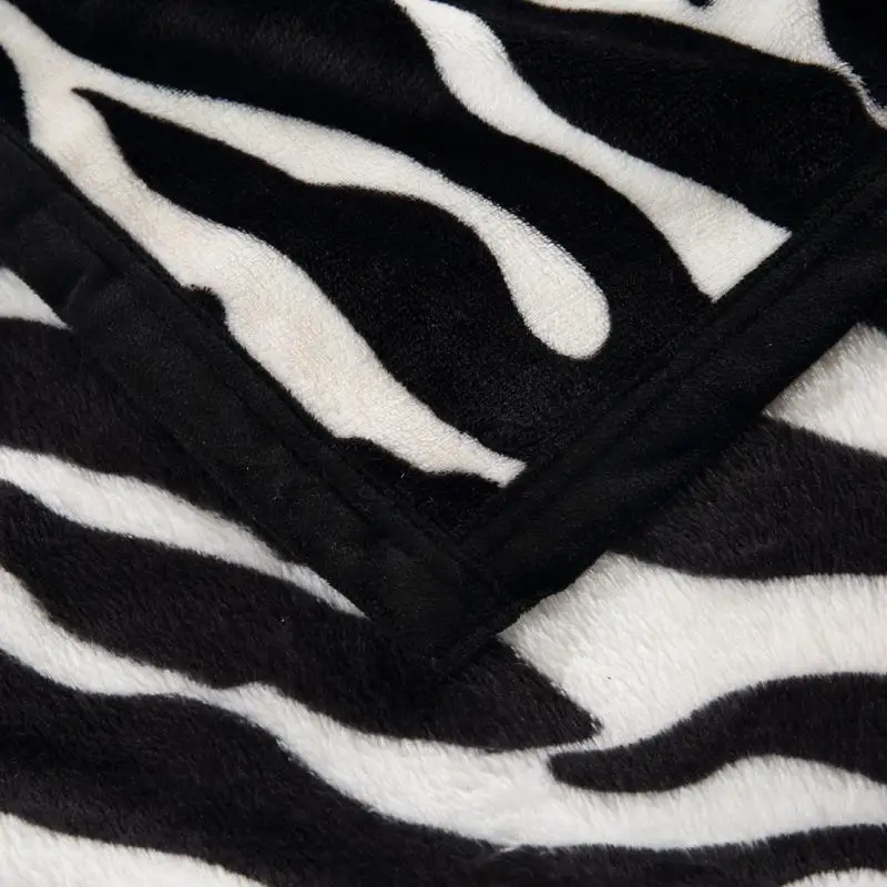 50 Comfortable Soft Mink Felting Blanket Zebra Striped Pattern Floral Thrown On The Sofa / Bed Travel Breathable | Дом и сад