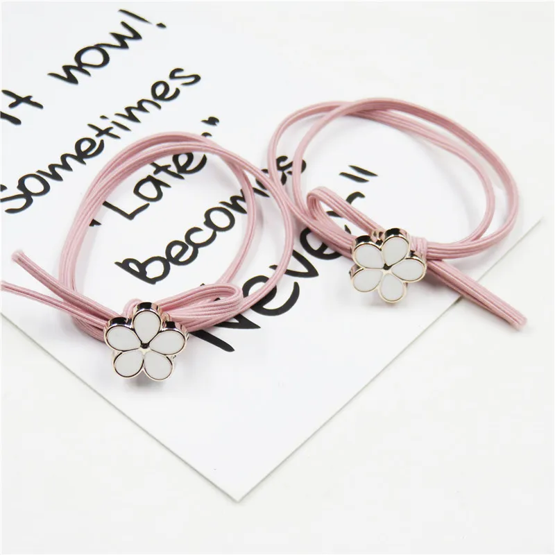 1 шт. креативные розовые цветочные эластичные резинки для волос девочек богемный
