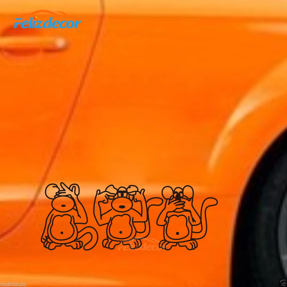 Обезьяны видеть слышать говорить наклейки на тело автомобиля Наклейка окно или