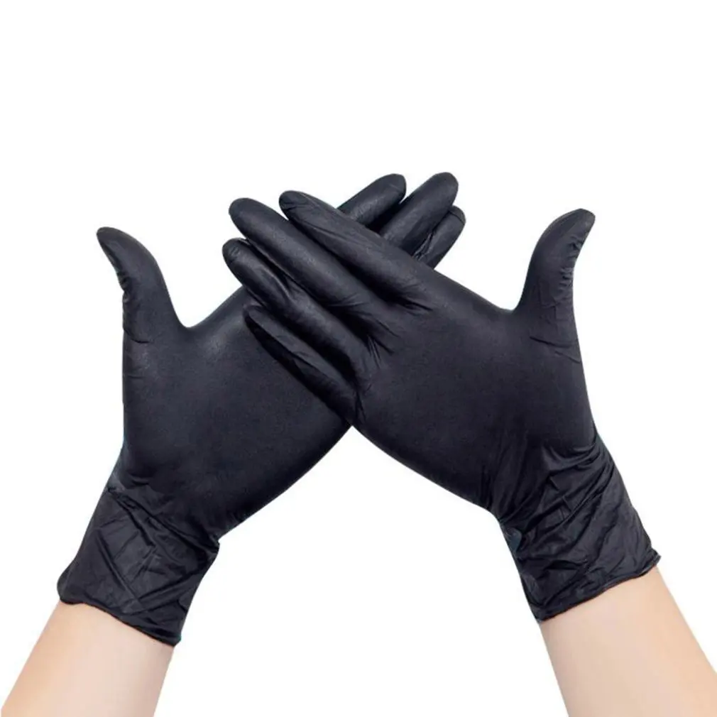 

Disposable Latex kitchen Gloves 100/50PCS Universal Cleaning Work Finger Gloves Latex Protective Home Food for Safety Black