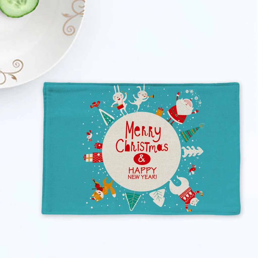 Christmas Table Placemat Restaurant Hotel Creative Household Goods for dining table Xmas Decorations for home set de table F916