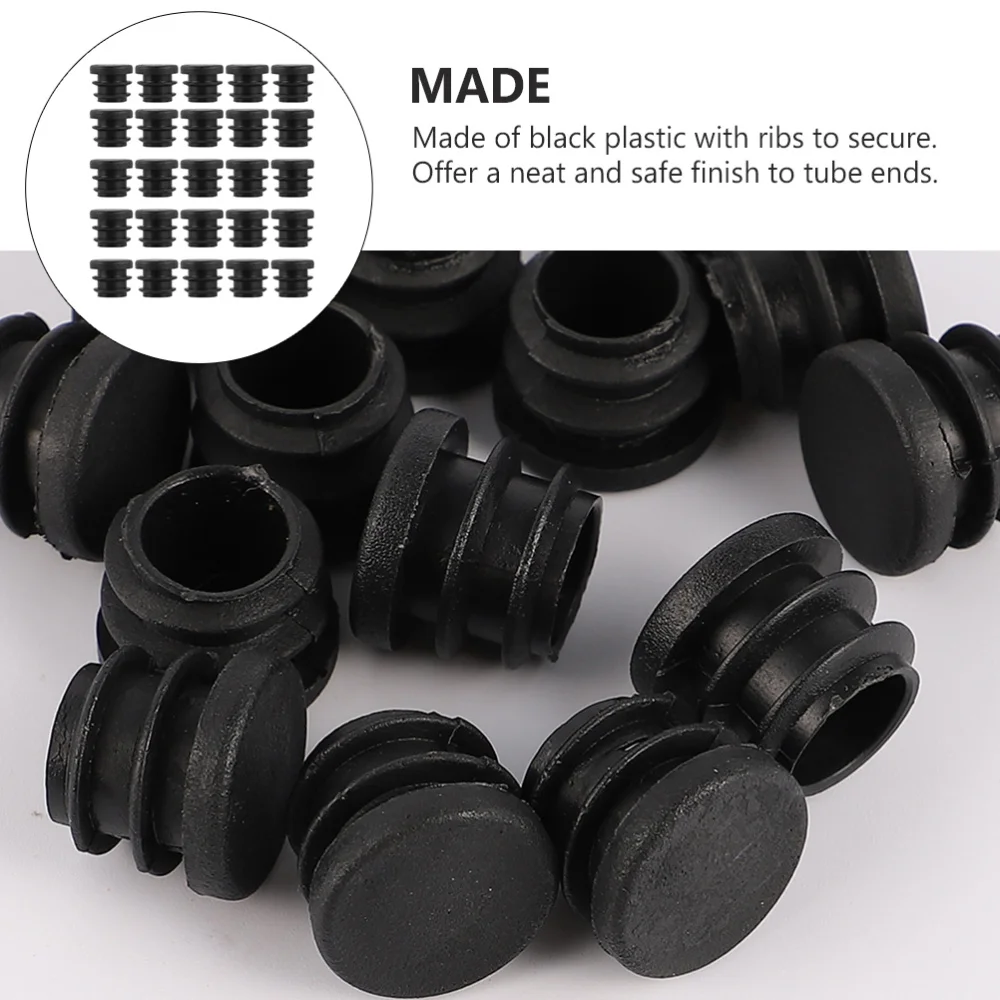 

100Pcs Tube Bung 20mm Blanking End Caps Round Furniture Leg Insert Plug