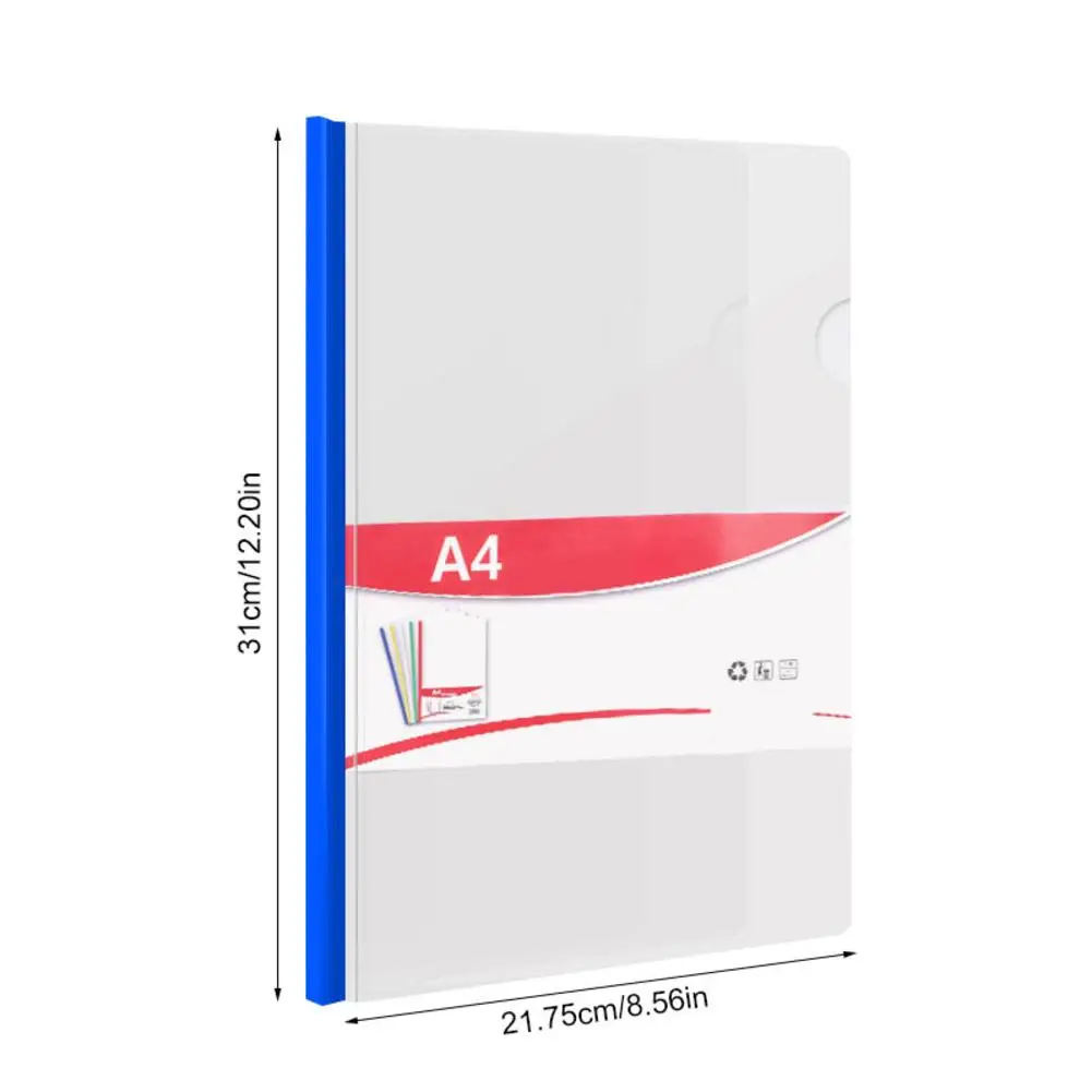Transparent Folder 10Pcs Resume Presentation FILE Folders Report Cover With Sliding Bar Manager Binder For A4 Size Paper | Канцтовары