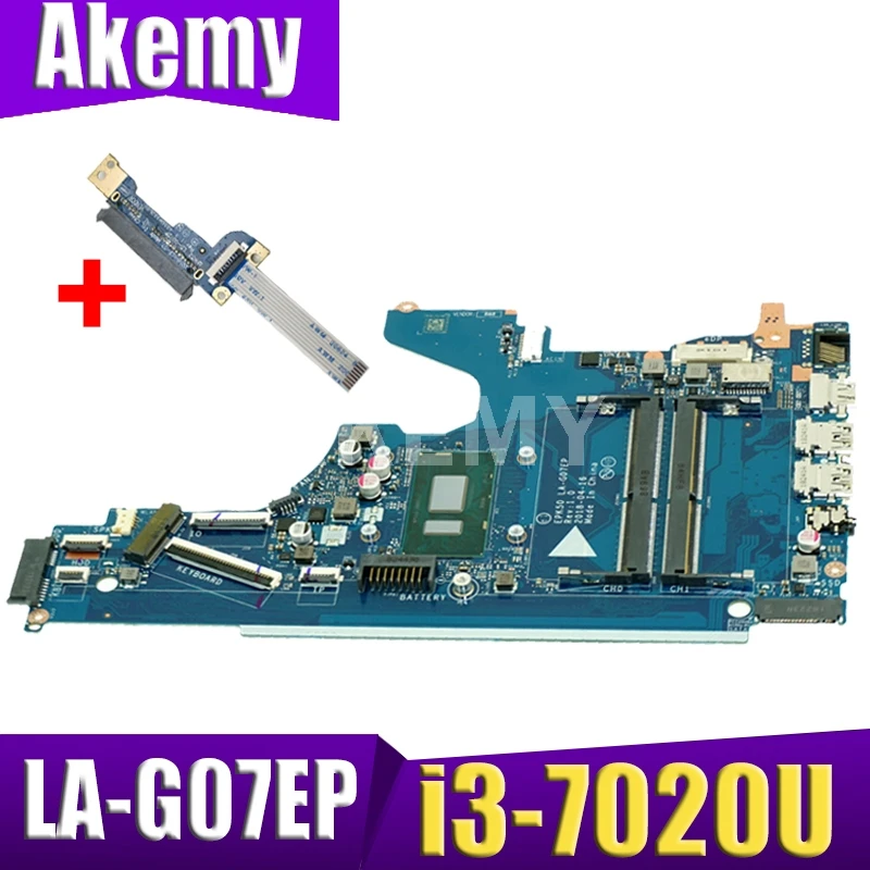 

AKemy для For HP 15-DA материнская плата для ноутбука с SR3LD/i3-7020u/CPU L20373-001 L20373-601 EPK50 Rev: 1,0 100% рабочий