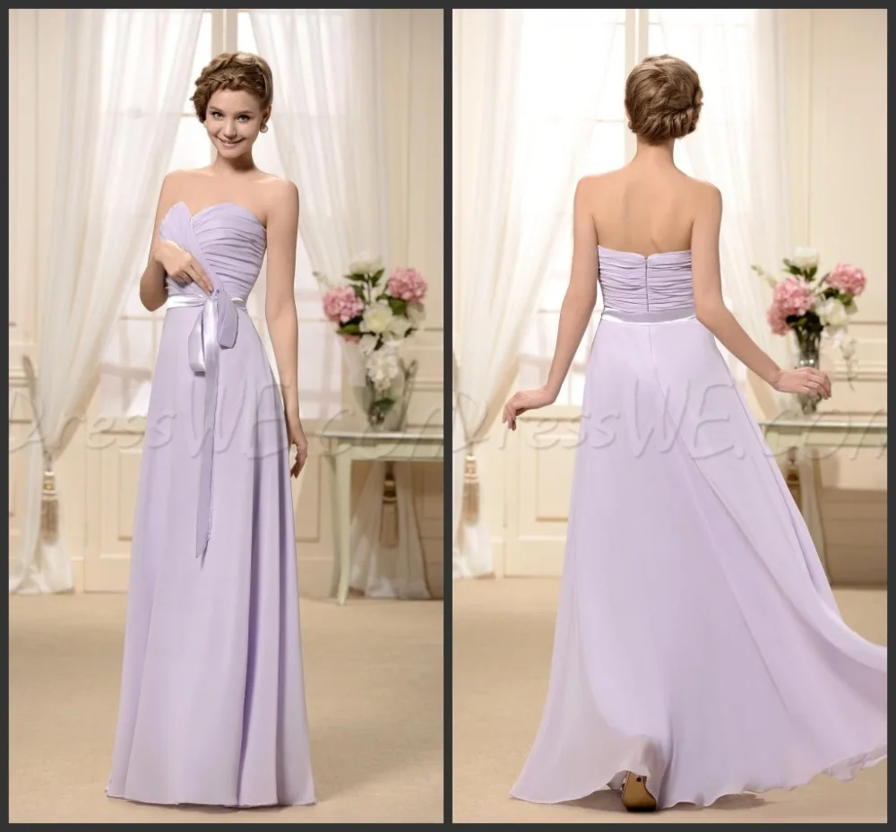 

2016 free shipping sexy sweetheart vestido de festa longo casamento new style chiffon belt party dress long Bridesmaid Dresses