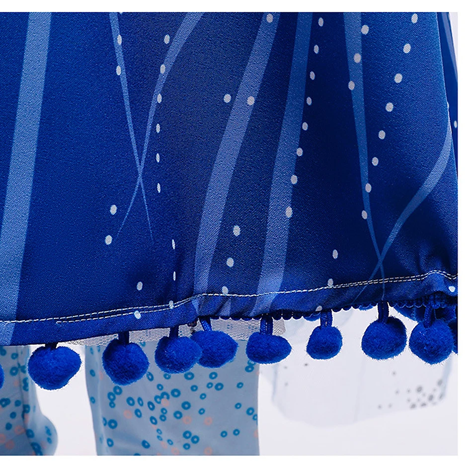 Платье принцессы Эльзы 2 с блестками платья для девочек нарядное платье наряд