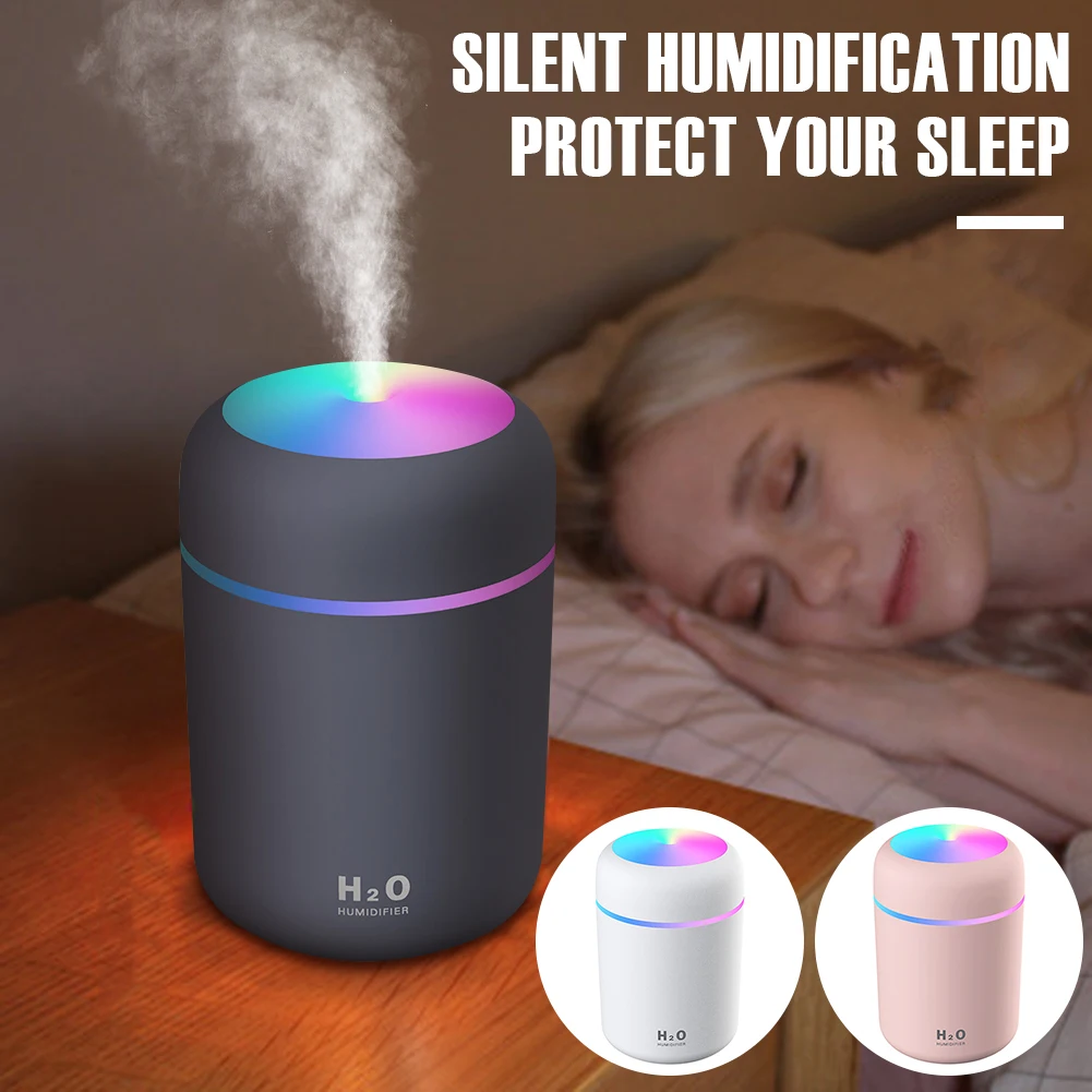 

Spray-like Household Humidifier Usb Car Humidifier Air Purifier with Led Light, 300ml Low Noise
