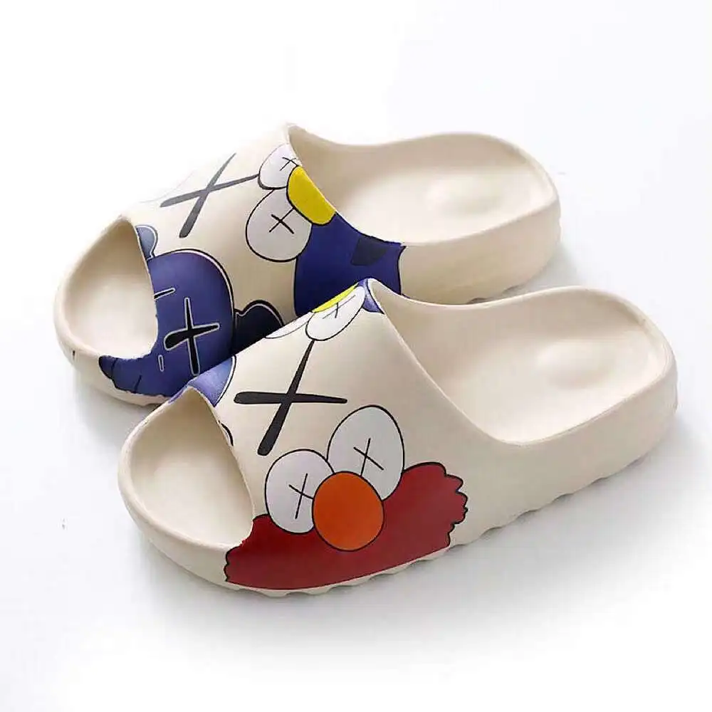 

shoe summer slippers for women 2021 cartoon shoes Luxury brand Slides slippers men House slippers Graffiti Casual Beach Slipper