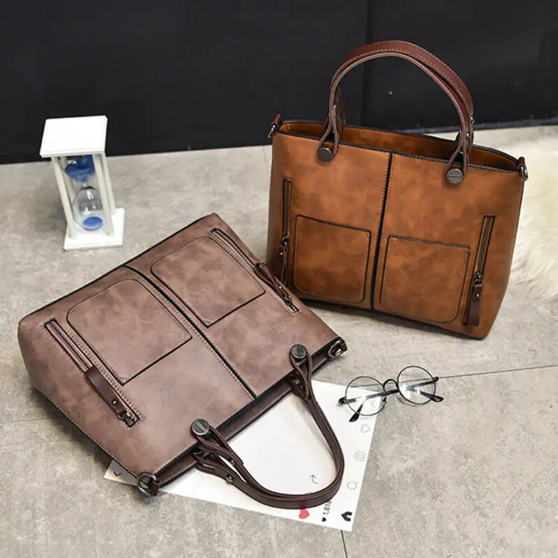 Женская сумка на плечо в стиле ретро однотонный мессенджер из искусственной кожи