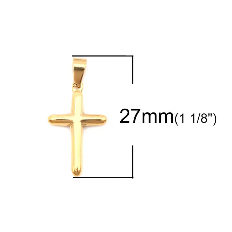 Подвески в виде креста из нержавеющей стали золотые подвески сердечек и точек