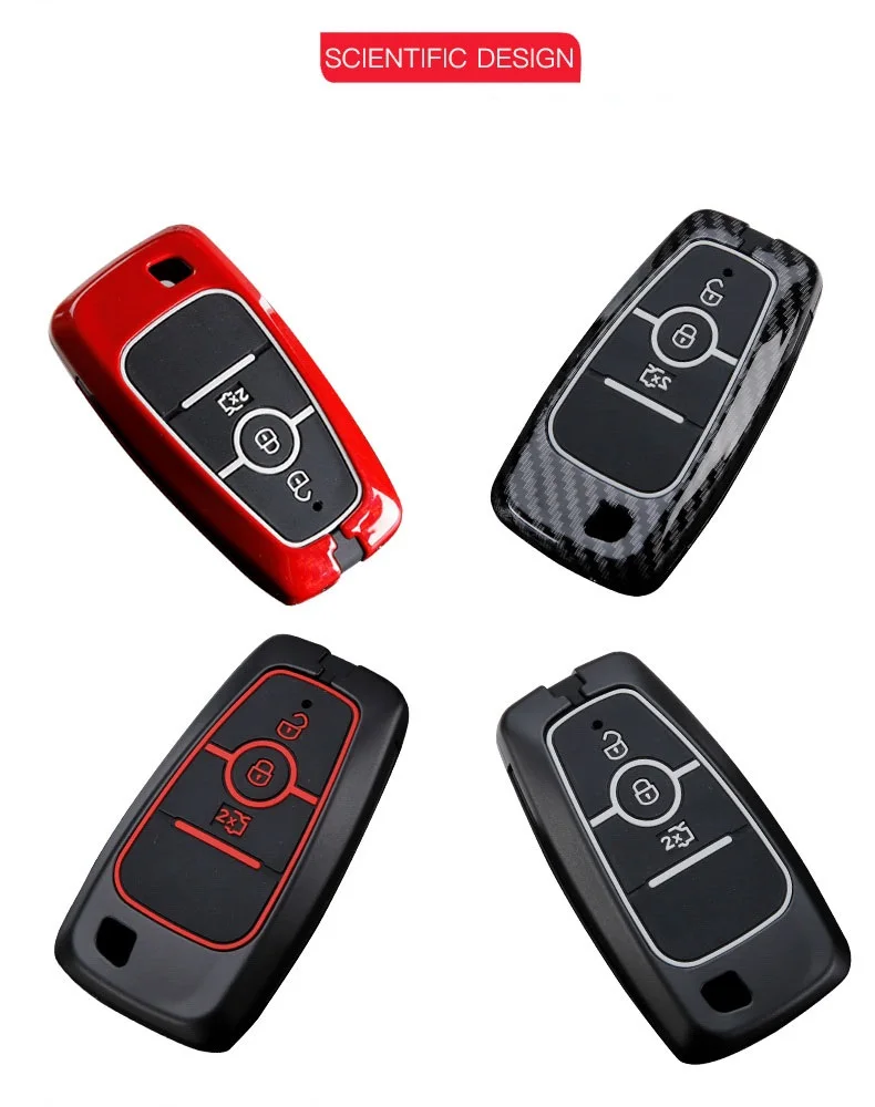 Углеродное волокно брелок для ключей из чехол Обложка ключ Ford Fusion Mustang Explorer F 150 250