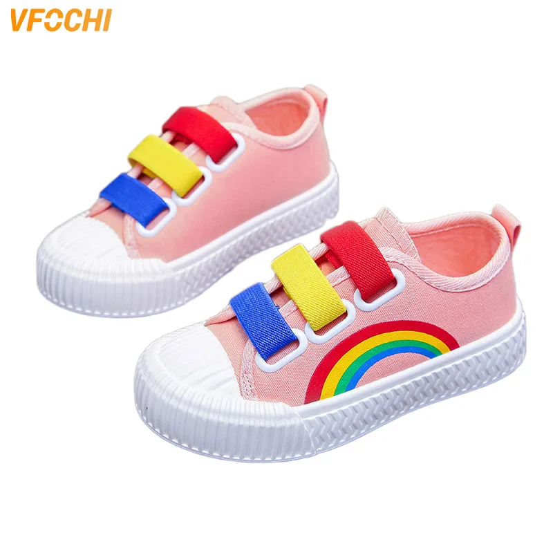 

VFOCHI Clearance! Boy Girl Canvas Shoes Color White Size 29(Inner 17.5cm) Color Pink Size 34(Inner 20cm)