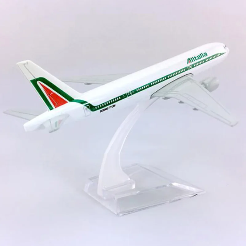 Самолет Alitalia 16 см масштаб 1:400 модель Боинга итальянского самолета с базовым