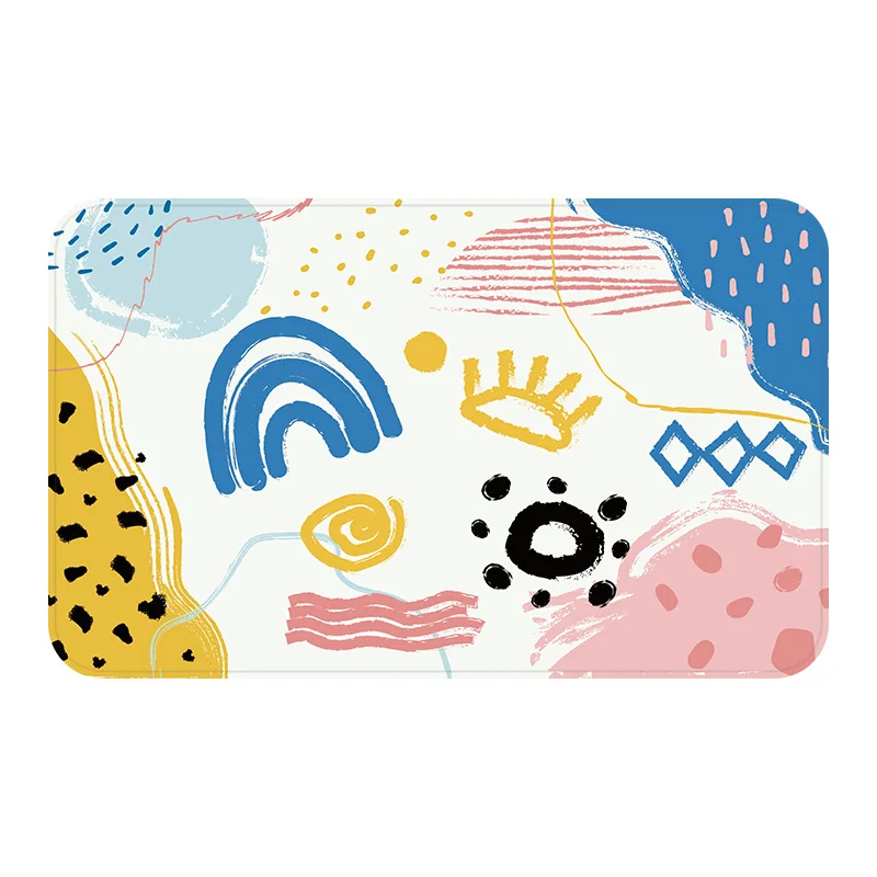 

Cartoon Rug Children's Play Anti-slip Mat Balcony Kitchen Entrance Door Mat Bedroom Decorative Carpet Bathroom Floor Mat