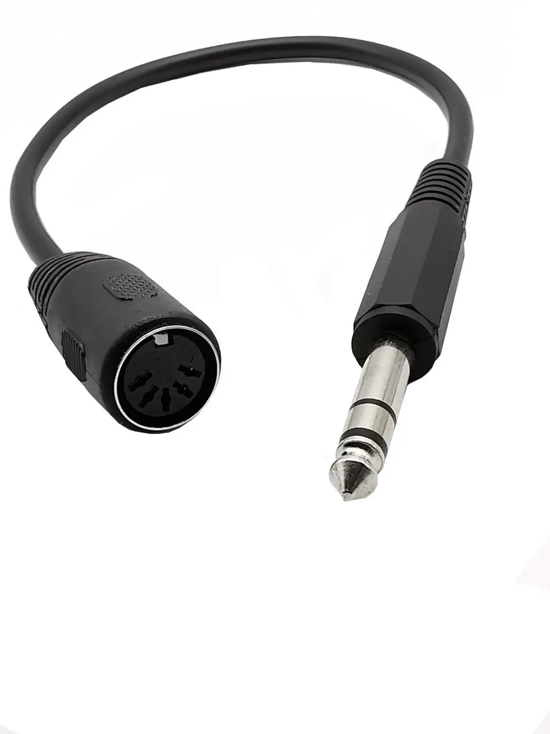 5-Pin Din Female to 6.35mm Male TRS Stereo Audio Extension Cable for MIDI keyboard organ electric piano guitar 0.3m |