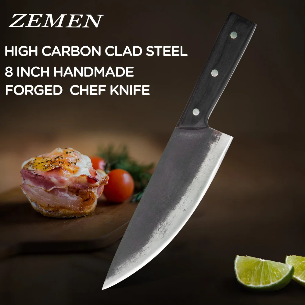 ZEMEN нож шеф-повара для нарезки убоя инструменты измельчения ручной работы из
