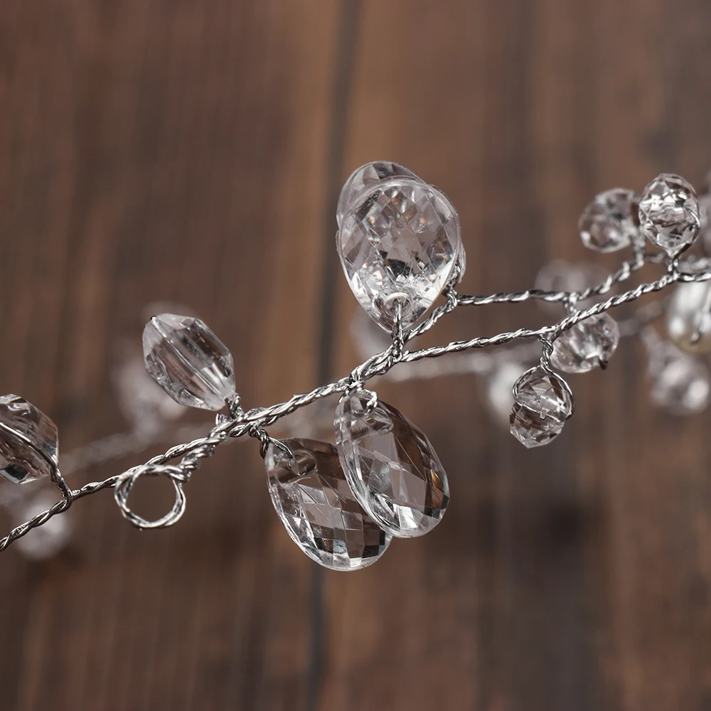 1 шт. новинка блестящая кристальная повязка на голову с жемчугом и стразами