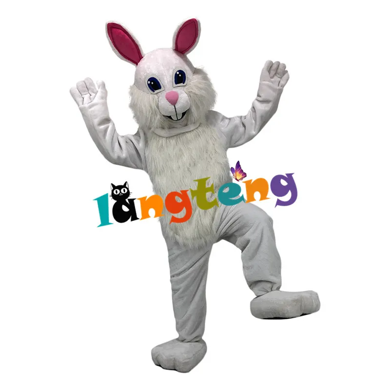 1181 Cute White Rabbit Easter Bunny Mascot Costume For Adult