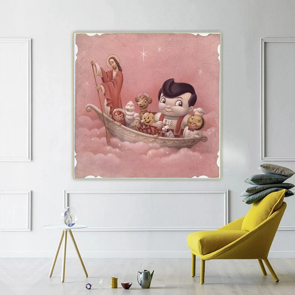 Современный поп-арт Марк Райден &quotмертвый персонаж&quot картина маслом на холсте