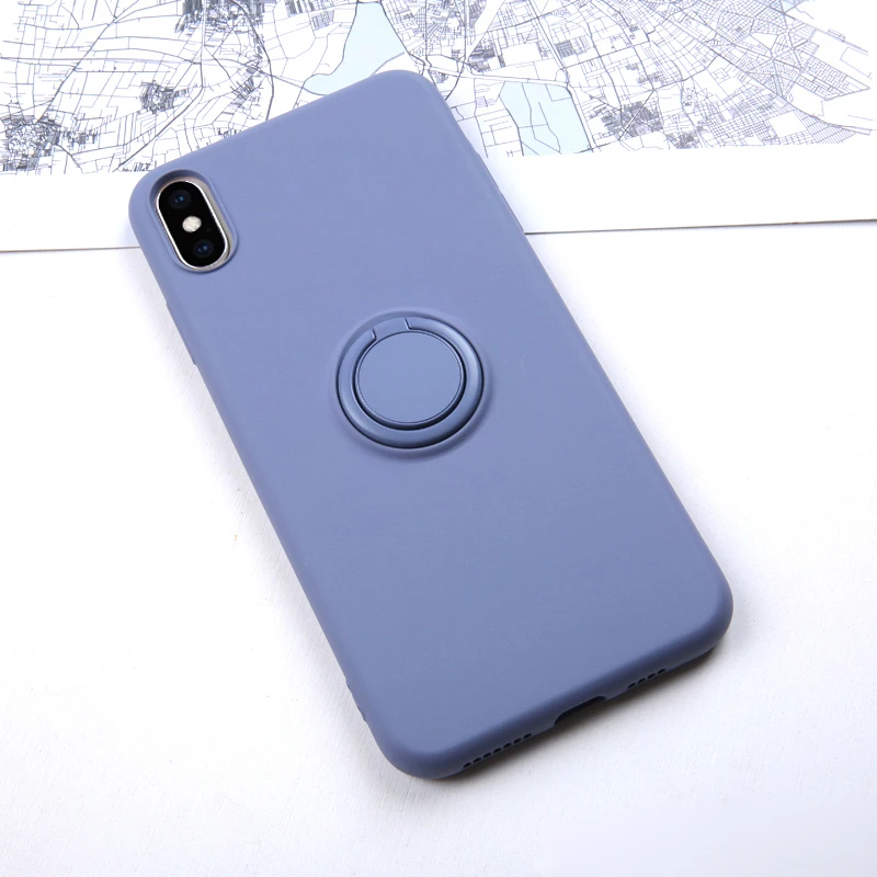 Мягкий силиконовый чехол для iPhone 11 Pro iPhone11 XS Max 6Plus 7Plus 8Plus XR X 7 8 6 S 6 S Plus силиконовый чехол-подставка - Цвет: Grey