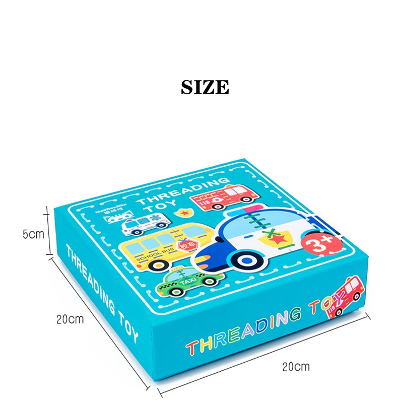 

Children's Puzzle Wooden Parent Child Tabletop Game Large Animal Threading Rope Threading Clothing Early Education Toys