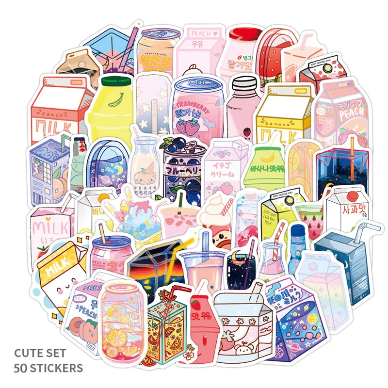 Стикеры со вкусом напитков Мультяшные граффити Детская клавиатура стикер для