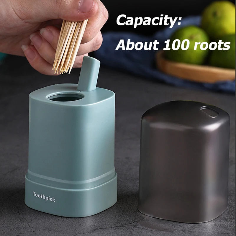 

Portable Toothpick Holders Restaurant Toothpicks Dispenser Kitchen Toothpick Container Automatic Pop-up Toothpick Box
