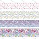 Новая корсажная лента с принтом бабочки, аксессуары для рукоделия, материал для свадьбы, 50 ярдов