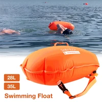 outdoor protective swimming bag inflatable swimming buoy life bag tow floating dry bag swimming diving safety signal air bag