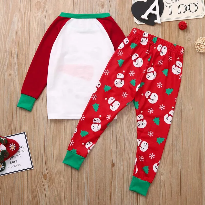 Рождественская Пижама с мультяшным принтом для всей семьи комплект из двух