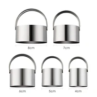 5 pcsset biscuit cutter stainless steel round shape pastries doughnuts mold cookies cutter molds baking dough tools set
