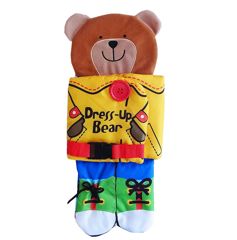 Игрушки Монтессори для раннего развития детей кролик медведь тканевая книга