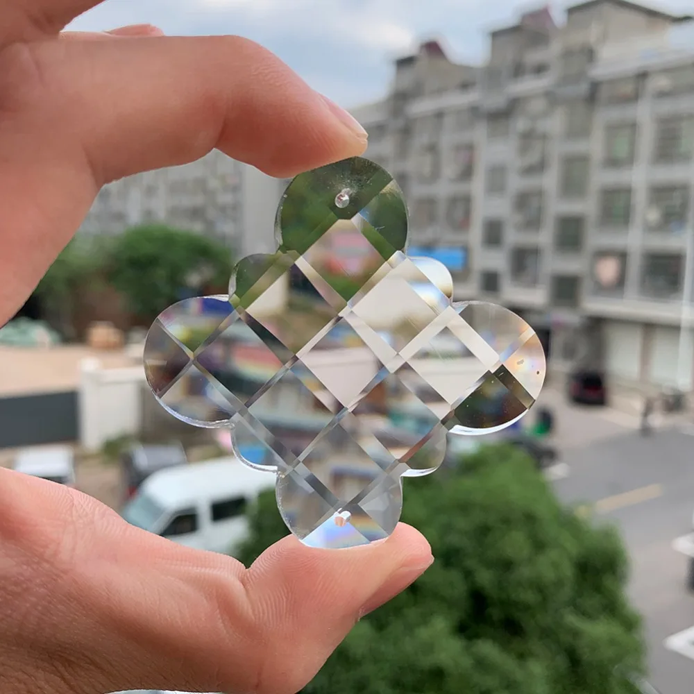 50 мм Suncatcher китайская Подвески с узором из узлов стеклянная прозрачная люстра
