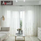 Белые прозрачные шторы для гостиной, современные элегантные занавески для спальни, украшение для окна, вуаль, занавески для дома, драпировки