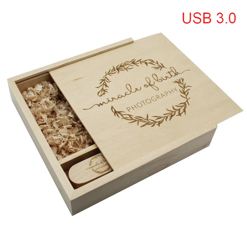 TEXT ME usb3.0 логотип фотография 360 градусов клен + коробка usb флэш накопитель 4 ГБ 8 16 32 3