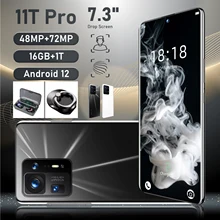 Fashion Original 11T Pro Global Version Mobile Phones Android12.0 7.3Inch Full Screen смартфоны Smartphone 7300mah Battery Phone (1)