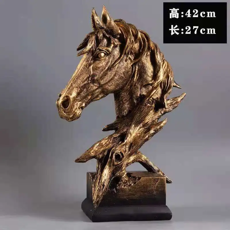 

Retro animal wolf head creative decorations home living room TV cabinet wine cabinet opening housewarming decorations crafts