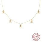 Помощник в стиле Бохо 925 стерлингового серебра в виде маленькой пчелы кисточкой ожерелье с подвеской для женщин, геометрические фигуры, модная простая ключица цепочка ожерелье Joyero