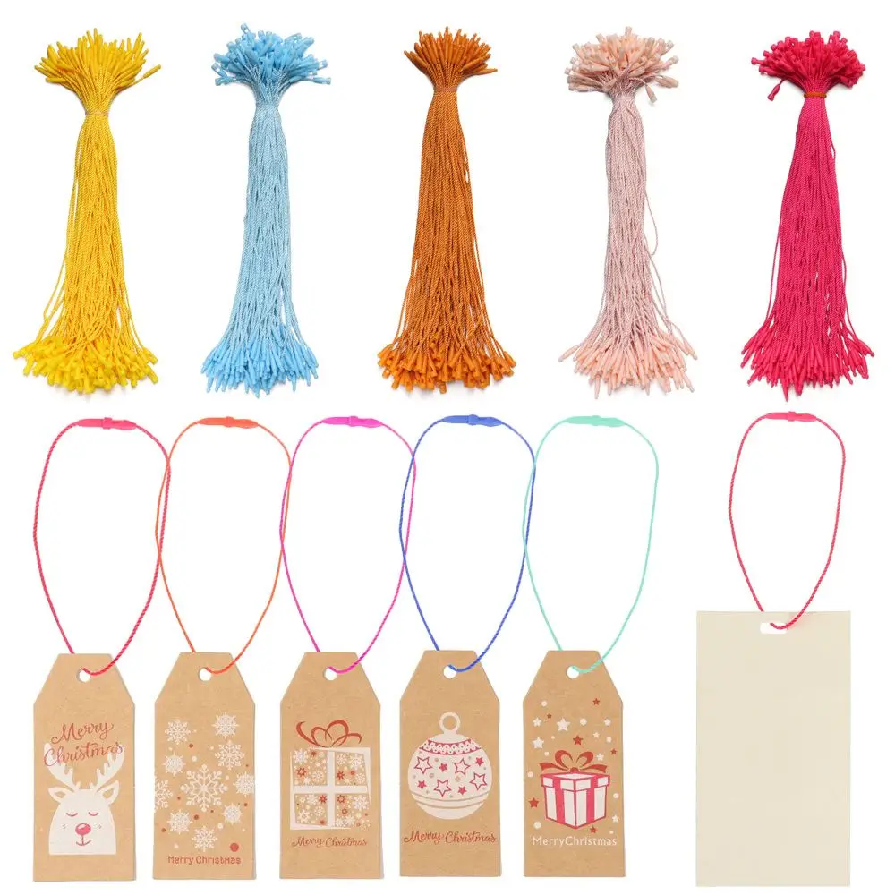 

100 Pcs Labels Polyester Cord Clothing Accessories Hanging Tablet Rope Labels Sign Hand Garment Tags Clothes Tag