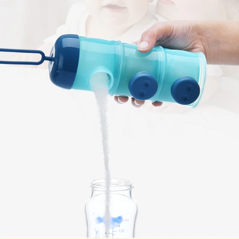 Cute 3 Layers Compartment Milk Powder Storage Box Baby Infant Formula Dispenser | Мать и ребенок