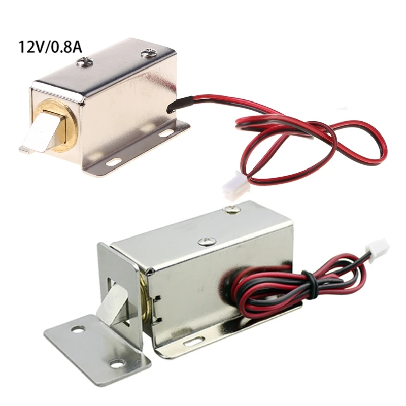 

2021 New DC12V 0.8A Metal Electric Magnetic Lock Solenoid Door Storage Cabinet Bolt Drawer File Electronic Lock Access Control