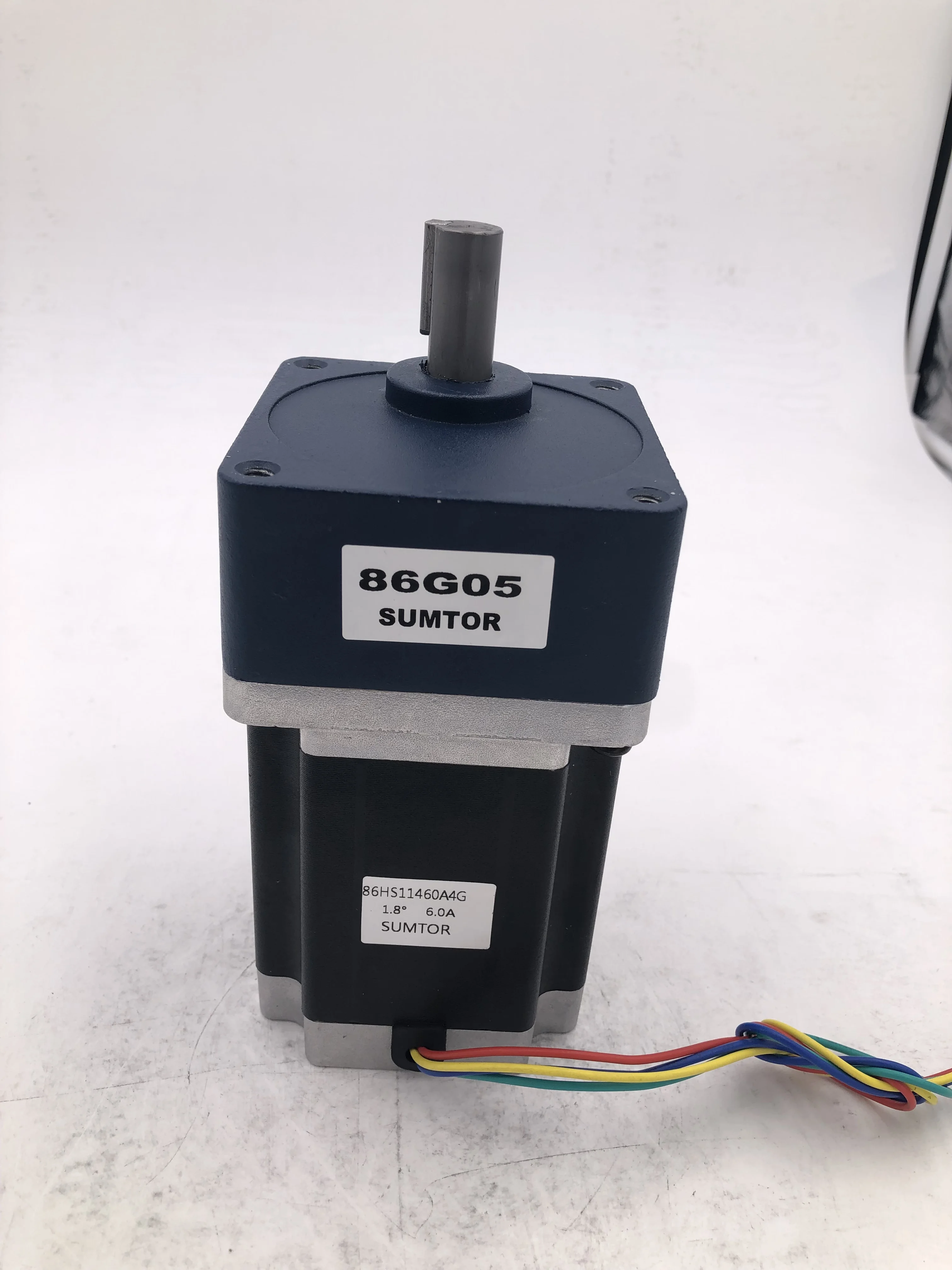 

150:1 180:1 NEMA 34 Gear reduction stepper motor 114 mm Length 6A 8N.m