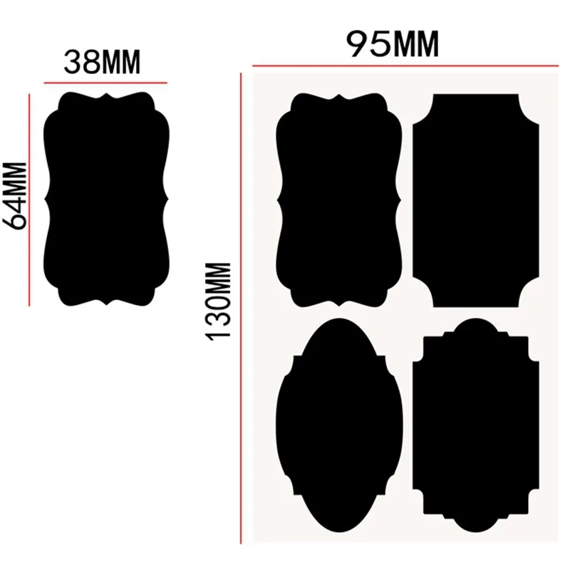 40 шт. DIY доска для халатов дома кухни водонепроницаемая банка каменщика наклейки