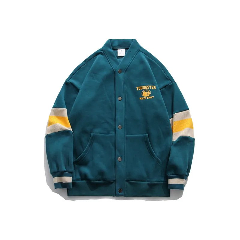 

Undefined Boutique autumn winter male jacket harajuku baseball jacket men fashion Plus velvet printed Couple jacket men coats