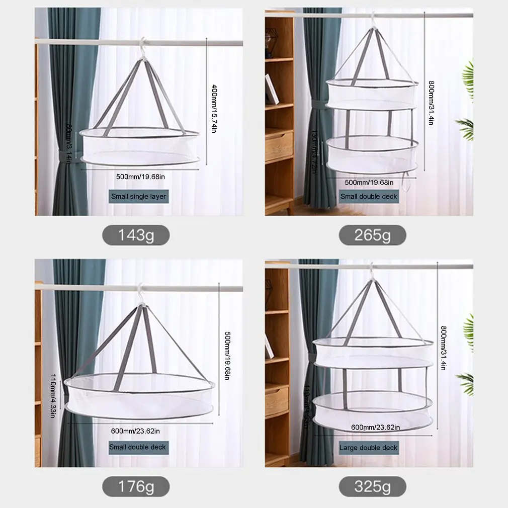 

Clothes Basket Clothes Drying Net Sweater Anti-deformation Flat Pocket Household Socks Drying Net Zipper Design