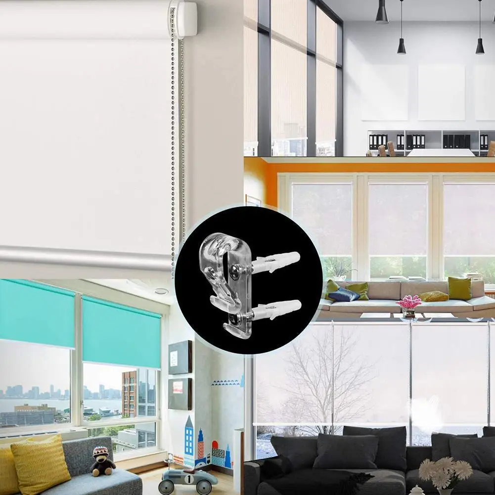 

4pcs/set Child Safe Roller Blind Hook Fixed Clip Shutter Chain Blind Curtain Cord String Vert Roman Rope Holder Accessories F5Y4