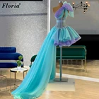Милое короткое платье для выпускного вечера, коктейльное платье на одно плечо для женщин, 2021, платья для представлений Дубая, высокая кутюр, ечерние платья