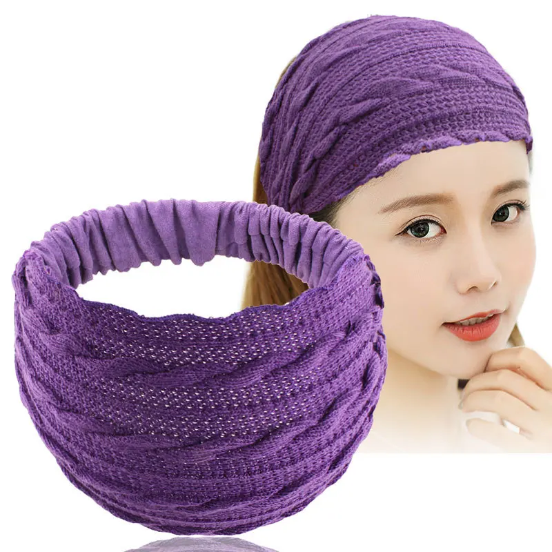 

Knit wide edge elastic headband simple non-slip headband headbands for women designer